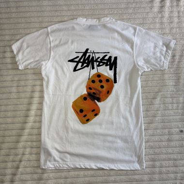 T-shirt Originale Stüssy Dice Bianco