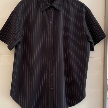 Chemise courte à manches courtes à rayures