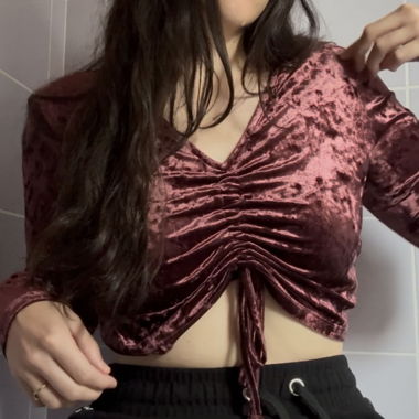 Velours-T-Shirt