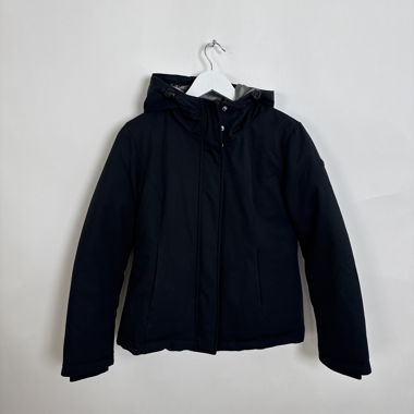Giacca imbottita blu navy con cappuccio