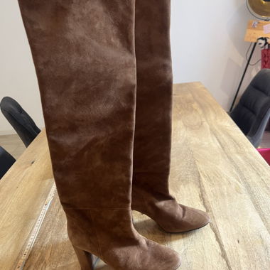 Bianca Di Brown Suede Tall Boots