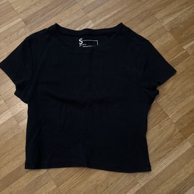 Schwarzes Crop-Top Grösse S