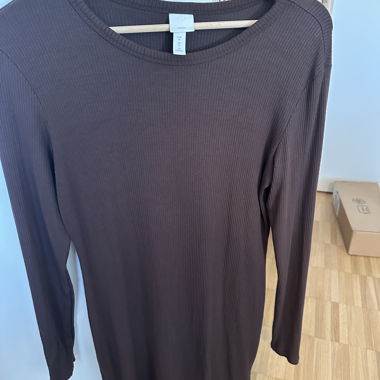 Robe côtelée brune H&M, taille M