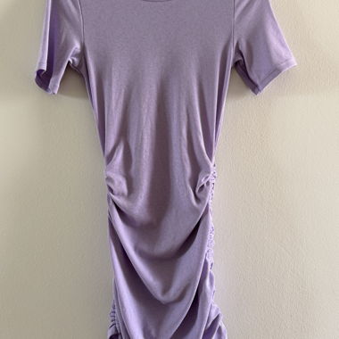 Robe côtelée lilas XS