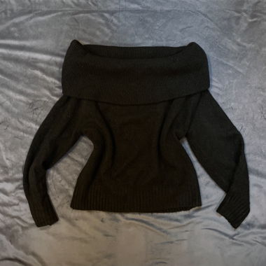 Black Off-Shoulder Sweater - H&M