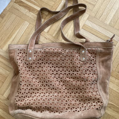 Borsa Tote in Camoscio Perforato