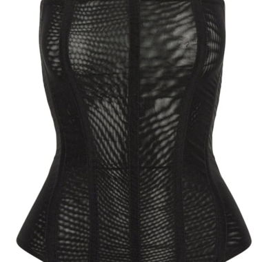 LEAU Muse Mesh black corset top