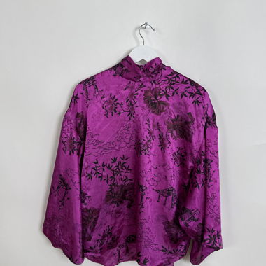 Blouse satinée Zara à nœud