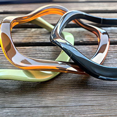 Bracelets colorés en résine