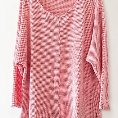 Maglia a maniche lunghe OPUS rosa/bianco