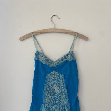 Blue lace top