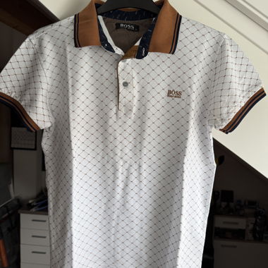 Polo Hugo Boss bianco fantasia taglia L