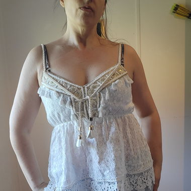 Top im Babydollstil