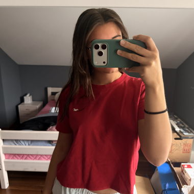 T-shirt rosso Hollister