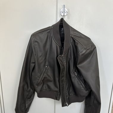 Lederjacke cropped 