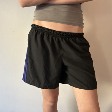 Costume da bagno adidas nero con righe blu