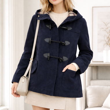 Burberry Navy duffle coat with toggle closure