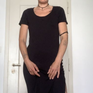 H&M T-Shirt Kleid - schwarz