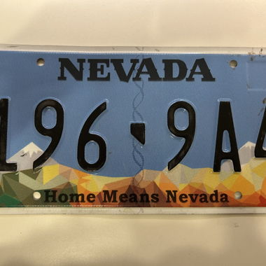 TARGA USA ORIGINALE, Nevada 196 9A4