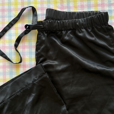 Black Satin Pants