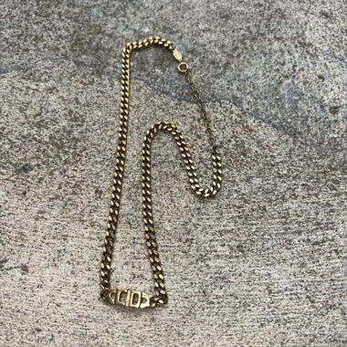 Collier à chaîne en ton or Christian Dior