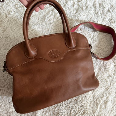 Sac en cuir Longchamp marron