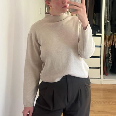 Cream turtleneck sweater