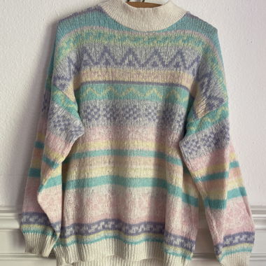 pastell pullover gemustert
