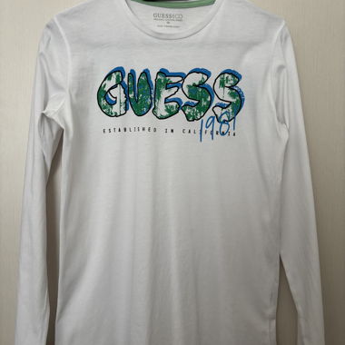 T-shirt manches longues GUESS blanc