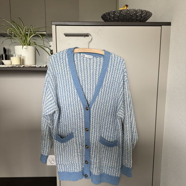 Zara Strick-Cardigan blau