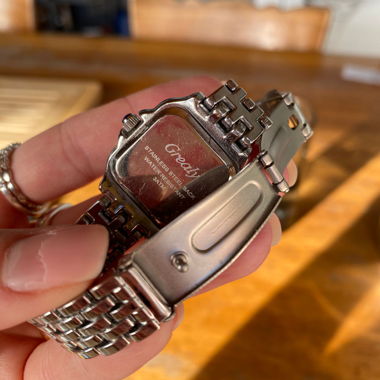 Silberne Uhr