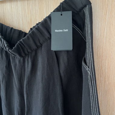 Massimo Dutti weite schwarze Hose