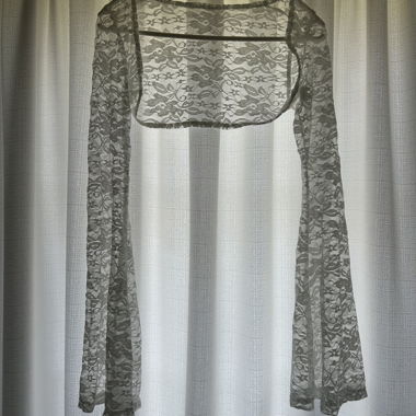 White Floral Pattern Bolero