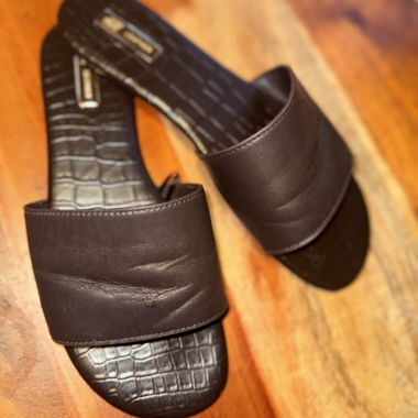 Sandales en cuir chocolat H&M
