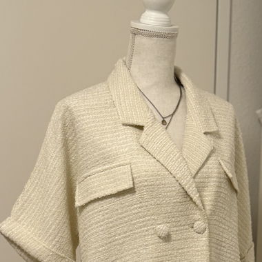 Zara Business Blazer Kleid Creme beige XS 34