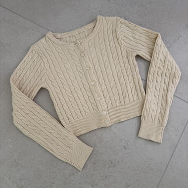 Cropped Knit Cardigan Gr. 34