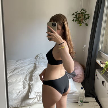 Bikini Schwarz und Gerippt