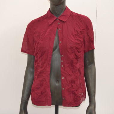 Blouse transparente bordeaux