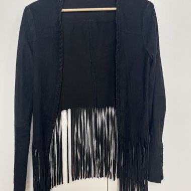 Boho suede jacket with fringes