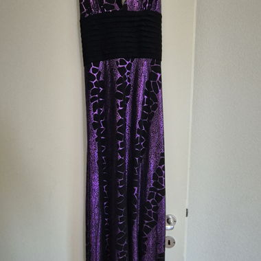 Lilac-black maxi dress