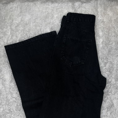 Black wide leg jeans
