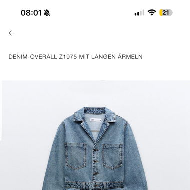 Denim Overall ZARA