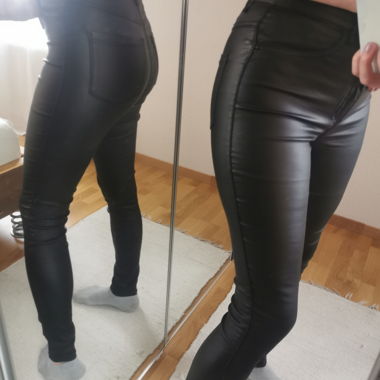 Black Faux Leather Pants