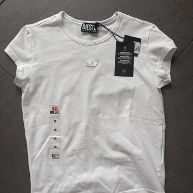 Weisses Diesel-T-Shirt XS