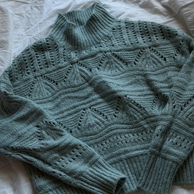 Maglione a Collo Alto Verde