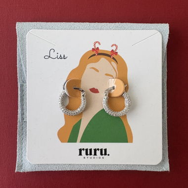 Créoles argentées de ruru studios