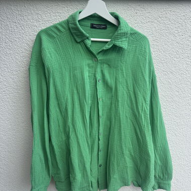 Grüne Musselin Bluse