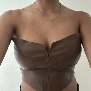 Top corset brun 
