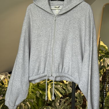 Grey zip hoodie