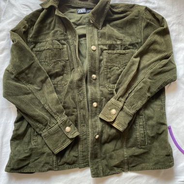 Jacket Zara en tissu vert foncé kaki